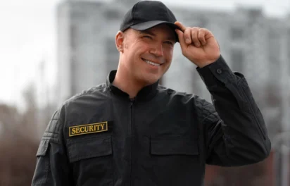 Portrait of male security guard with uniform (2) Portrait of male security guard with uniform (2)